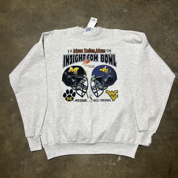 NOS Vintage 1998 Missouri West Virginia Bowl Sweatshirt - Picture 1 of 5